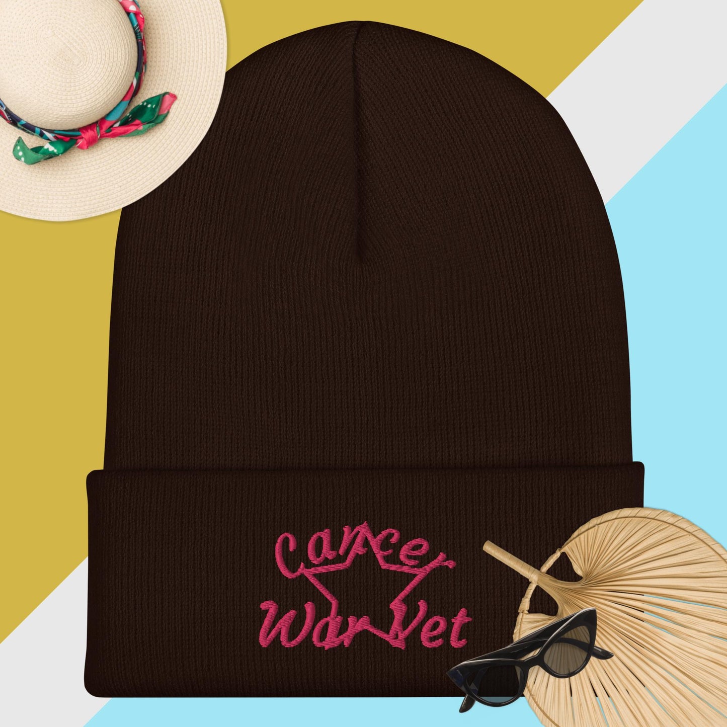 Cancer War Vet Cuffed Beanie