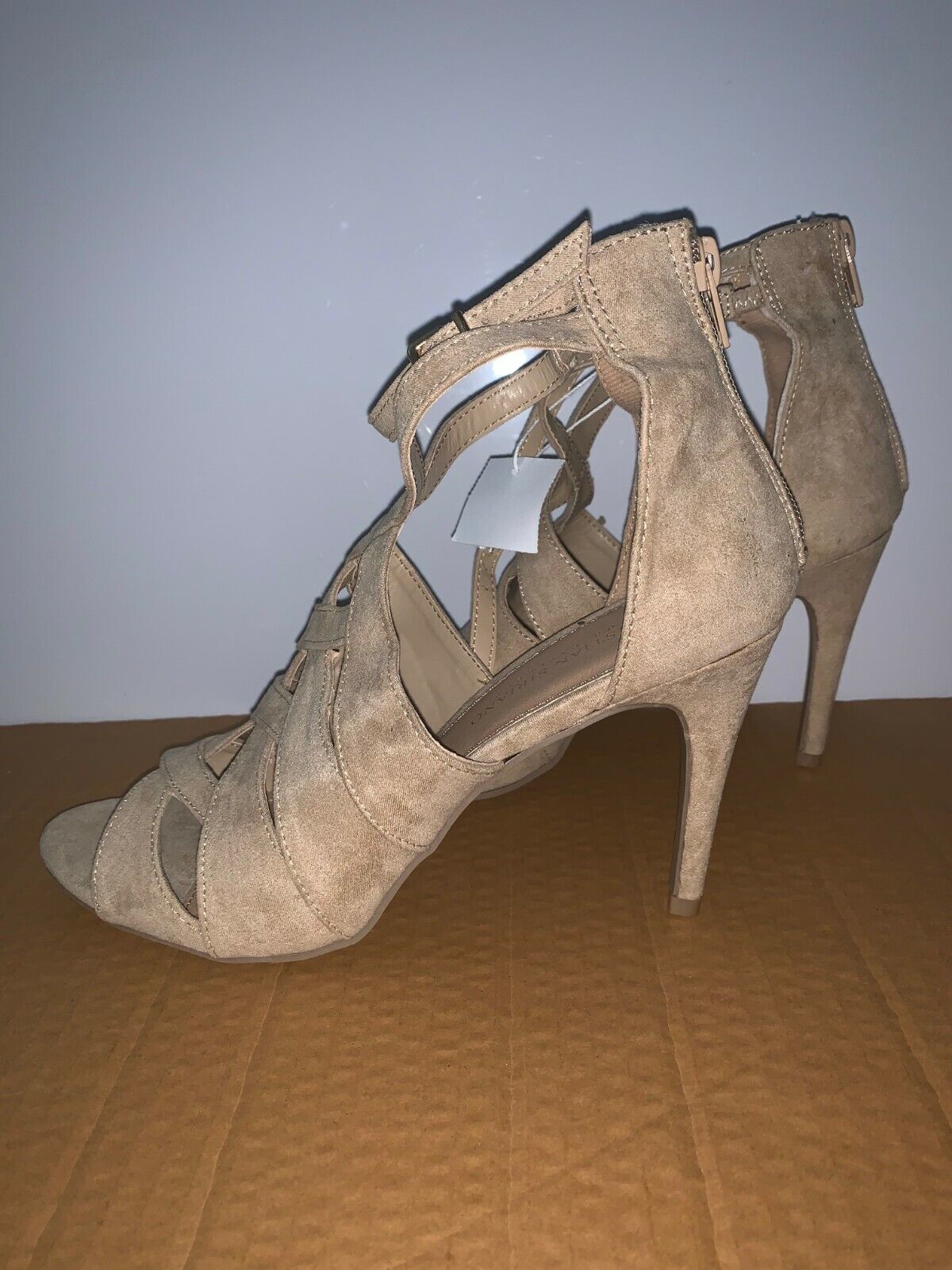 NEW Christian Siriano Nude Sandal Heels, women's us 9