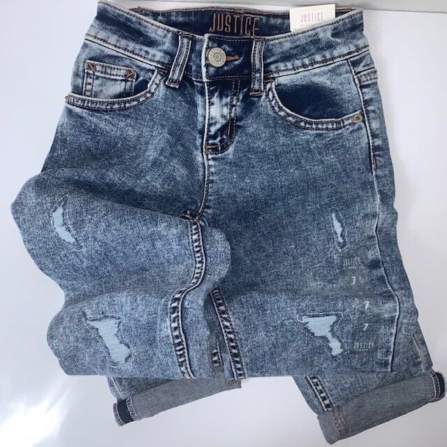 NEW Justice Jeans for Girls, Girlfriend, Light Wash sz 7