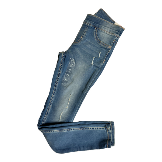 NEW Justice Light Denim Leggings, MidRise 12 Slim