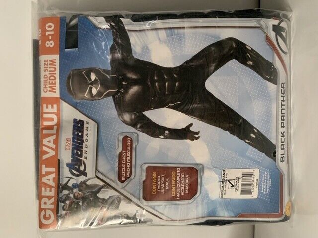 NEW Black Panther Costume Size 4-6 Small & 8-10 Med