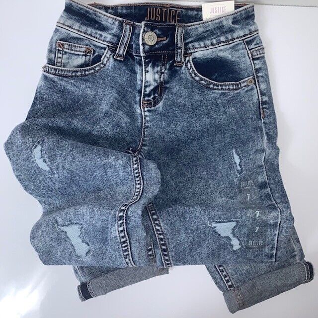 NEW Justice Jeans for Girls, Girlfriend, Light Wash sz 7