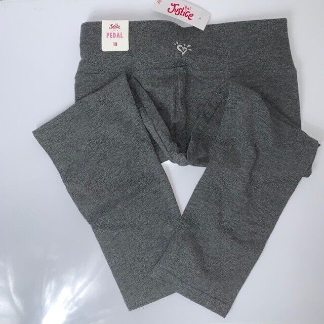 NEW Justice Leggings for Girls Grey Sz 7