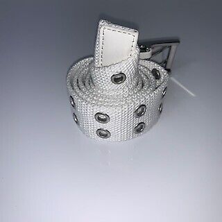 NEW Justice Multi-Holes White Belt for Girls sz S