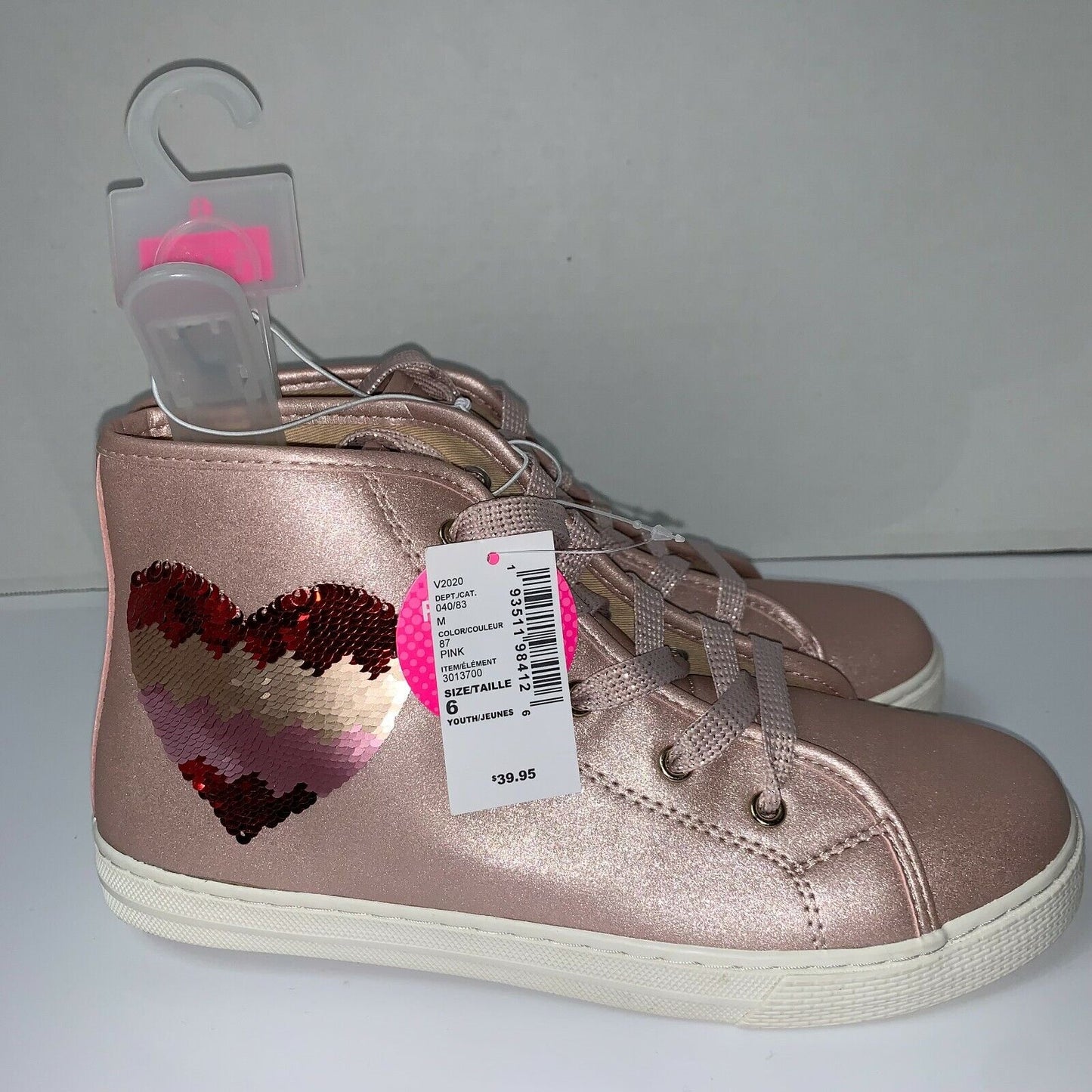 NEW Children's Place Sneakers Pink, Glitter Girl's Sz 6