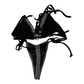 New Extreme Gear Black/Silver String Bikini Top/Thong Swim Set Sz: S