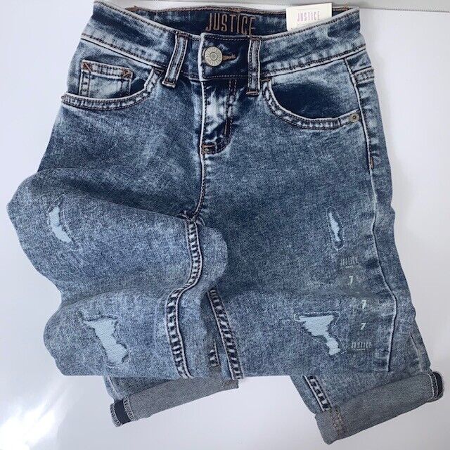 NEW Justice Jeans for Girls, Girlfriend, Light Wash sz 7