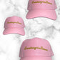 New Perfectly Pink, Gold Glitter Breathing4aReason Cap