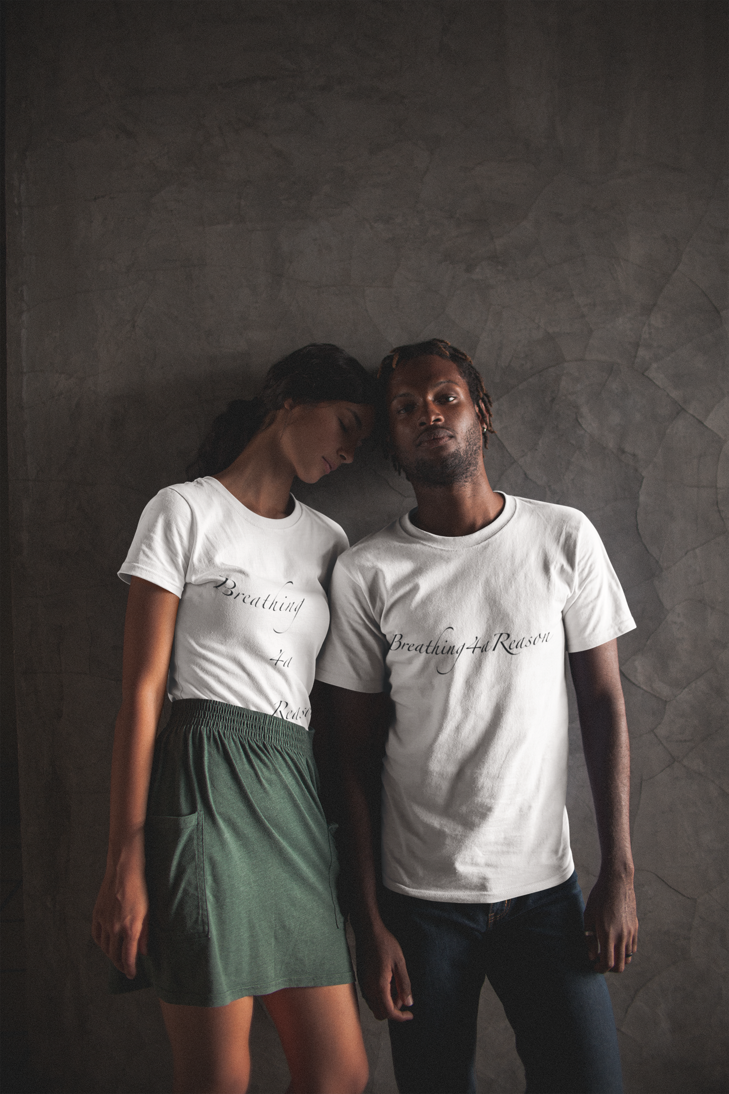 Breathing4aReason Unisex Tees, Scripted Writing Across Center