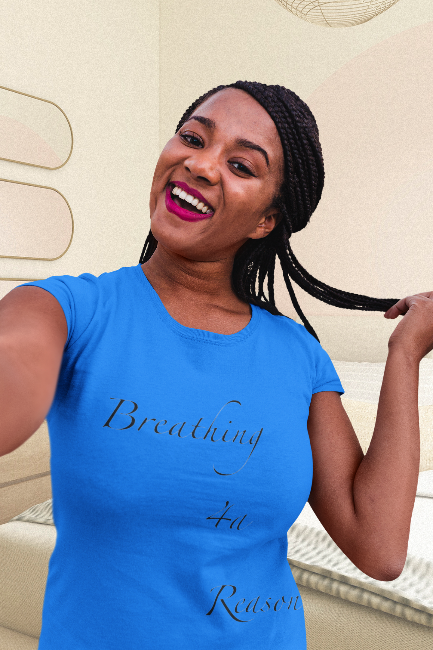 Breathing4aReason Unisex Tees, Scripted Writing Across Center