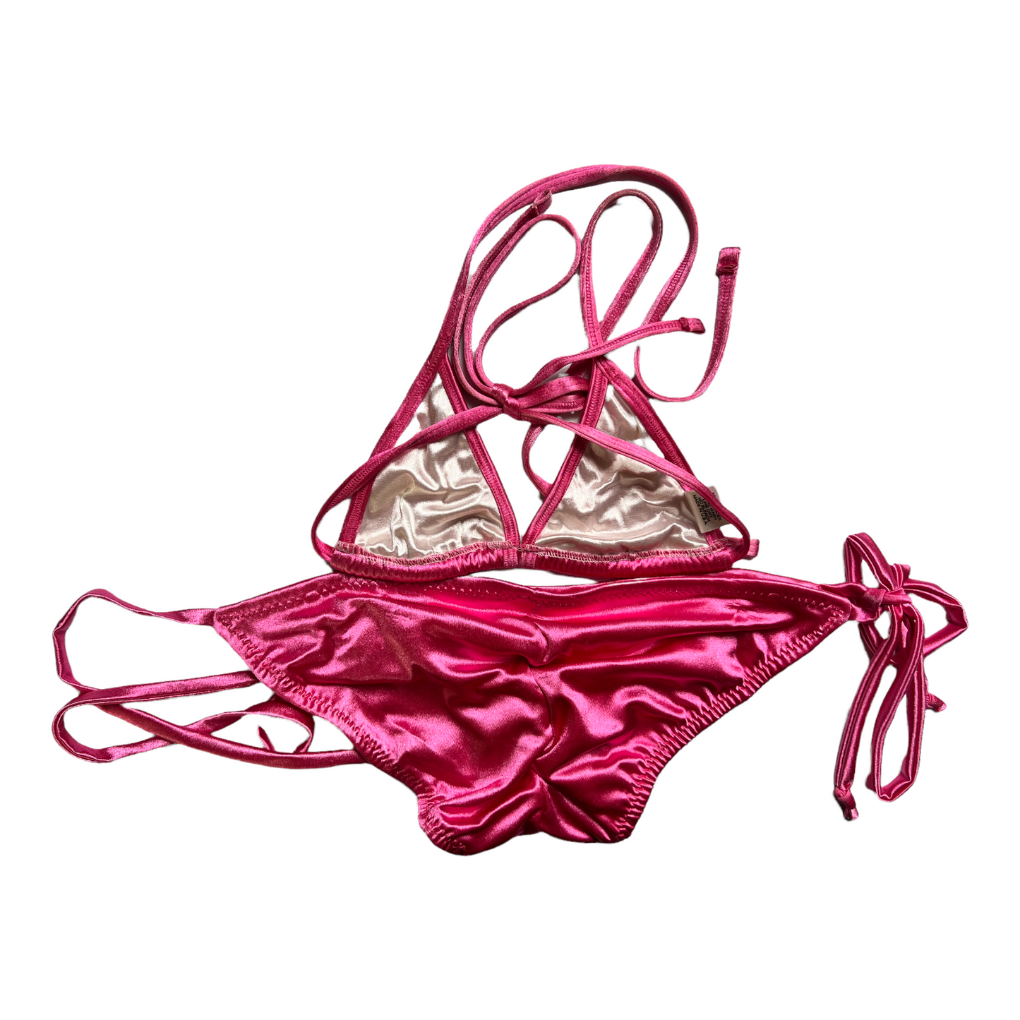 New Pink Swim Suit size S/M Adjustable (String Bikini Top SwimWear)