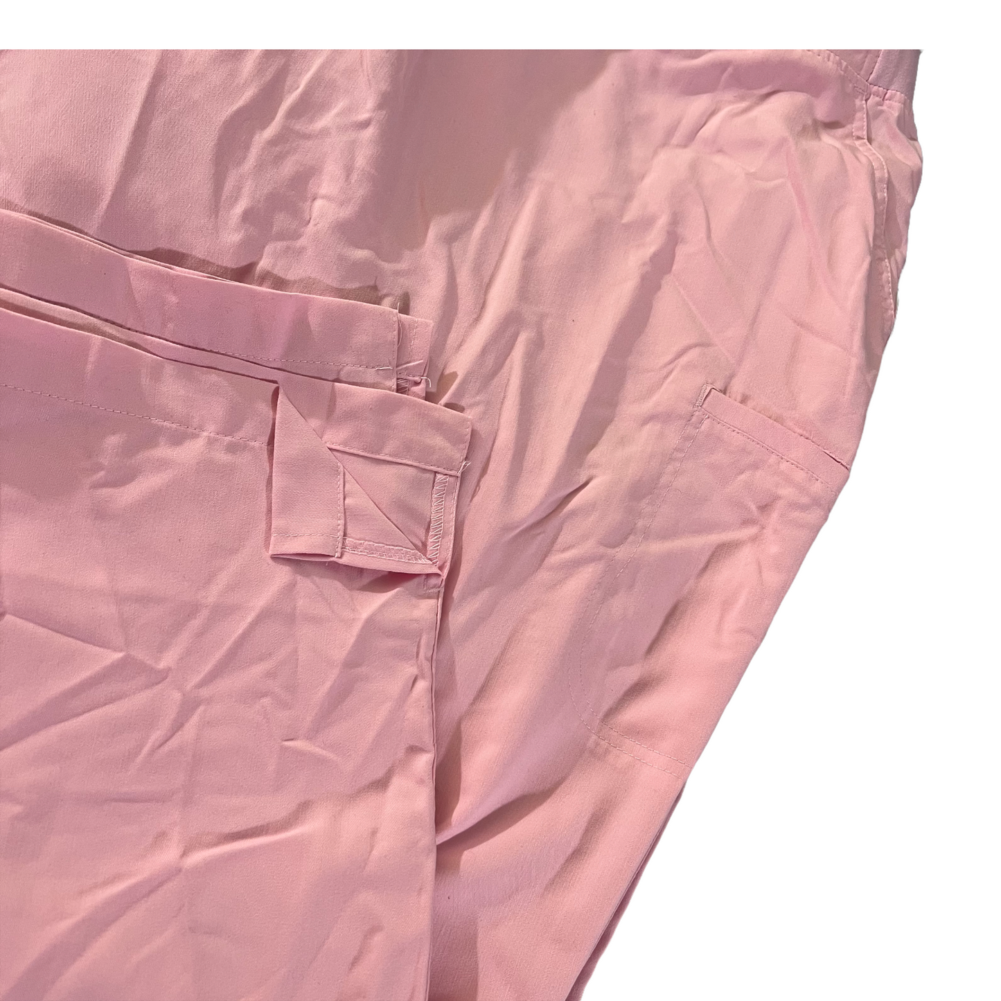 New Pink Grey's Anatomy Scrubs Drawstring Closure Size 5XL