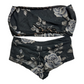 New Black Rose Tube Top & Boy short Swimsuit size S (SwimWear)