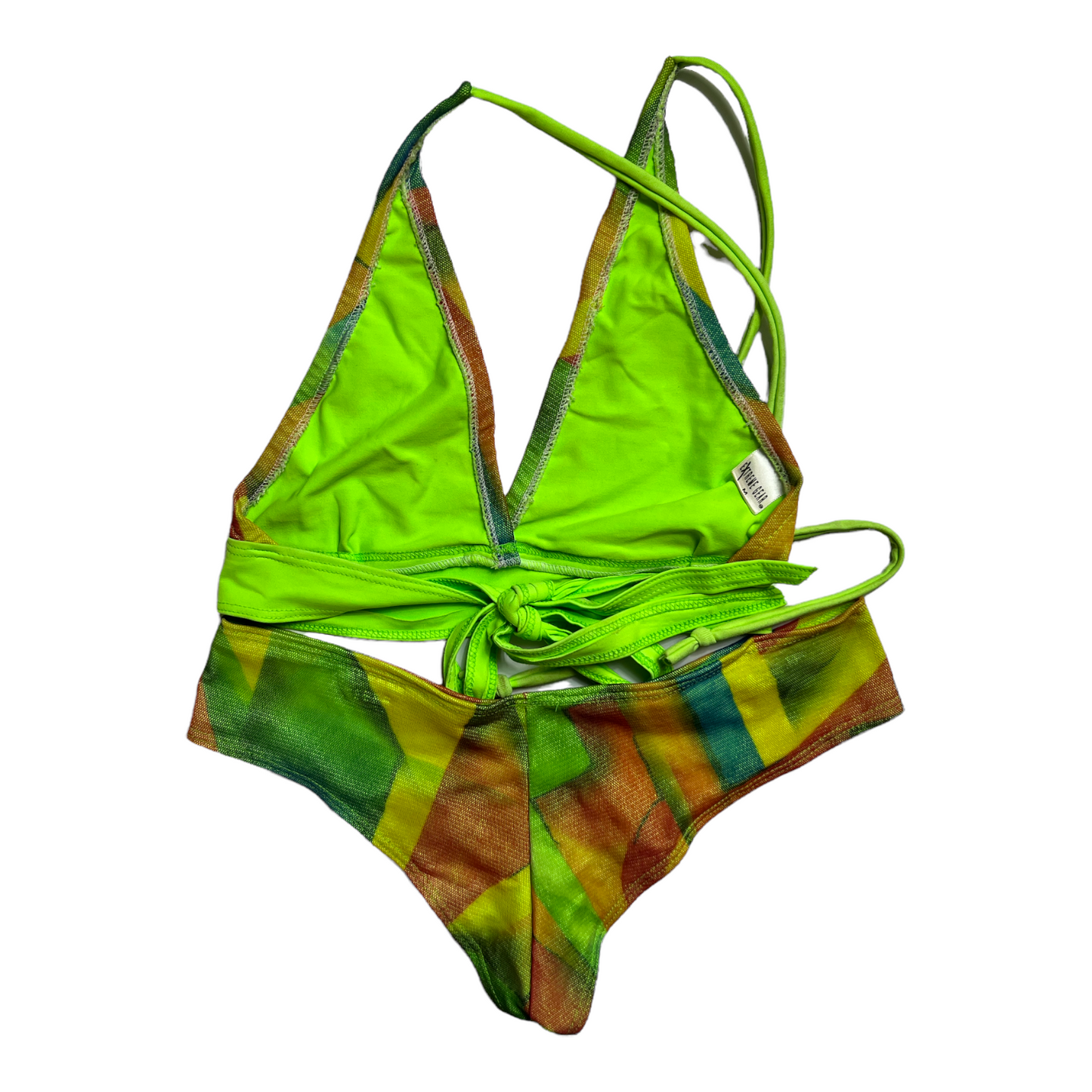 New Neon Green/Multicolor Swimsuit size M (SwimWear)