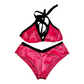 New Pink/Black Velvet String Bikini Top Swimsuit size M (SwimWear)