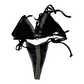 New Black/Silver Shimmery String Bikini Top & Thong & Swimsuit size S (SwimWear)