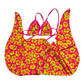 New Neon Pink/Yellow String Bikini Top with Leg Coverup size XS (SwimWear) No Bottom